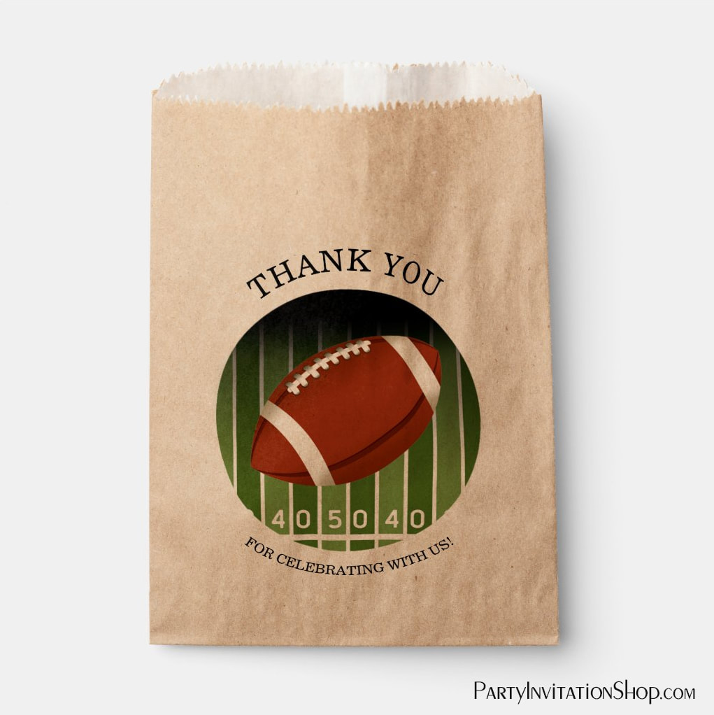 Football Yard Lines Super Bowl Favor Bags