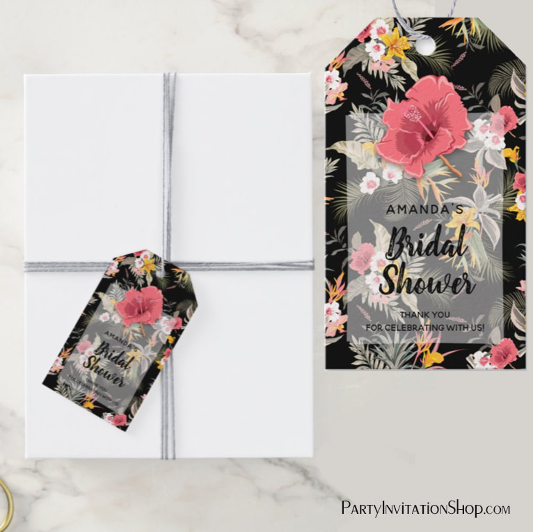 Tropical Pineapple Floral Gift Tags