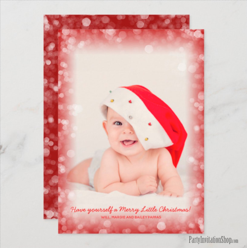 Christmas Baby Photo Birth Announcements