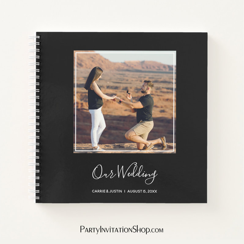 Your Photo on Front Wedding Guest Book