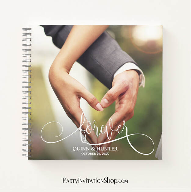 Your Photo on Front Wedding Guest Book