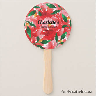 Red Roses Collage Hand Fan