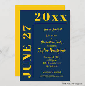 Graduation Save the Date Cards in lots of school colors OR CREATE YOUR OWN COLORS! PartyInvitationShop.com