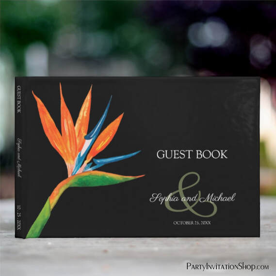Bird of Paradise Wedding Guest Book