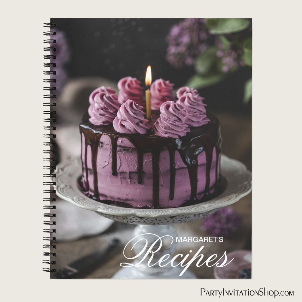Elegant Cake Personalized Recipe Notebook