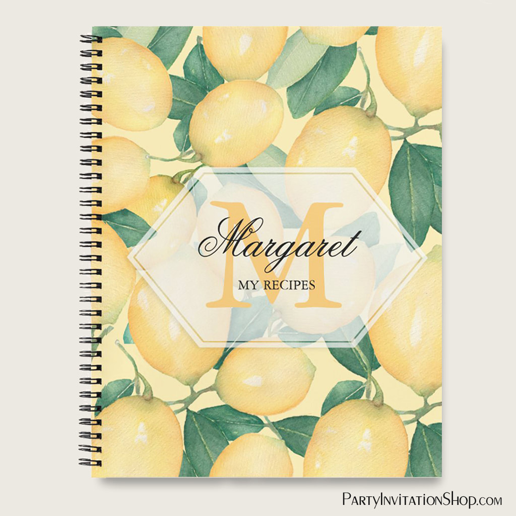 Elegant Lemons Family Recipe Notebook