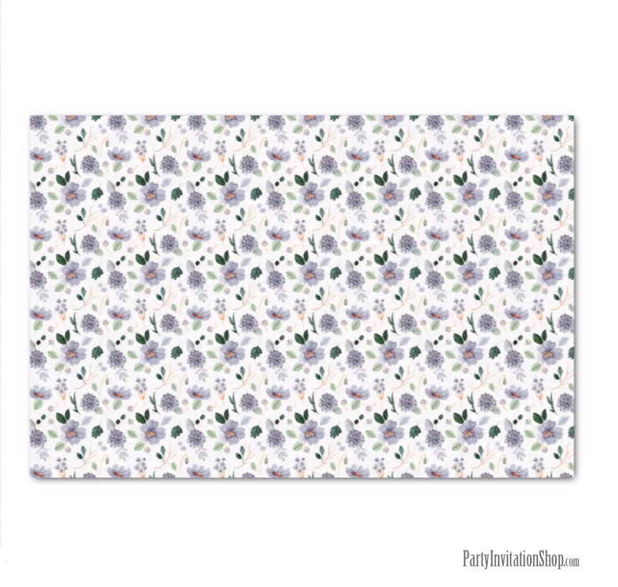 Purple Floral Tissue Paper