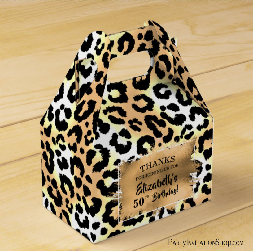 Leopard Animal Print Favor Boxes