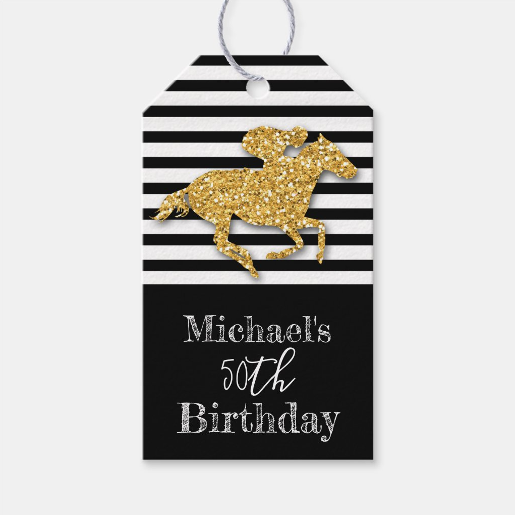 Race Horse Kentucky Derby Gift Tag