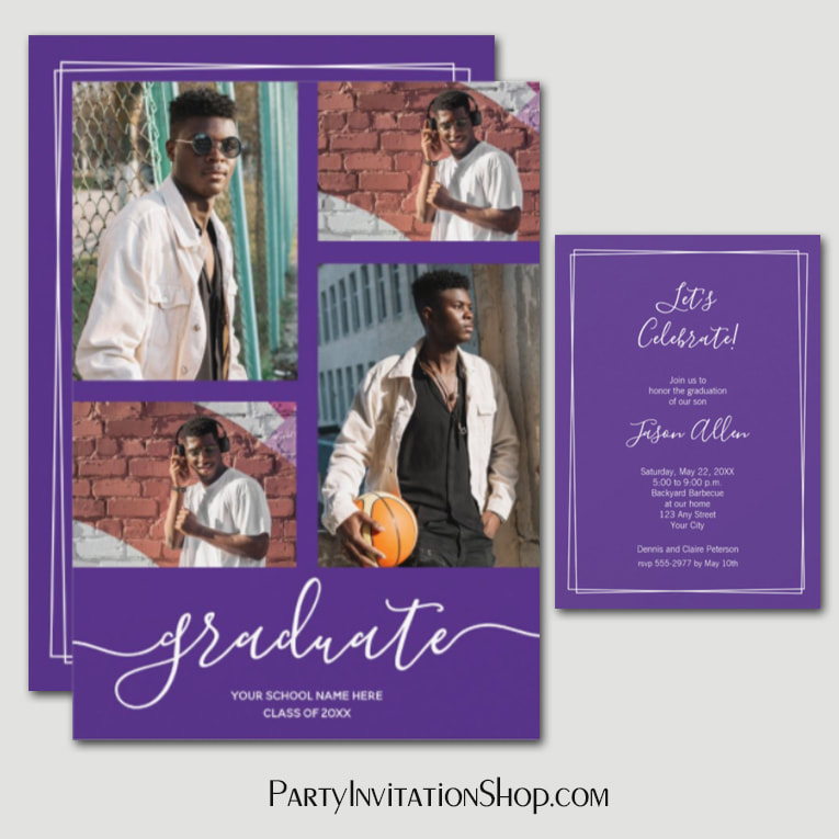 Multi Photo Graduation Announcements and Invitations