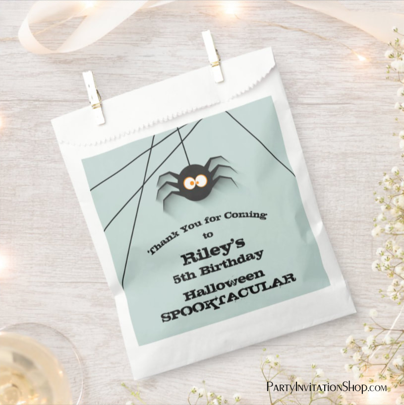 Spider Halloween Birthday Party Favor Bags