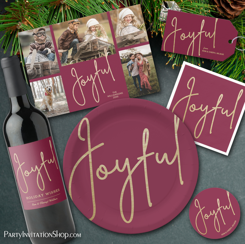 GOLD JOYFUL ON CRANBERRY HOLIDAY COLLECTION
