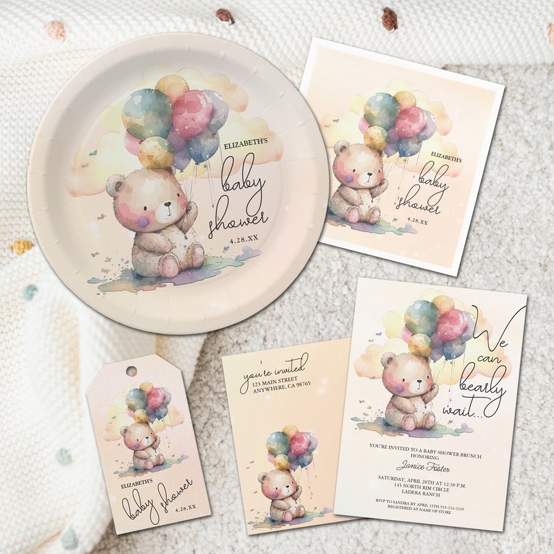 We Can Bearly Wait Baby Shower Collection