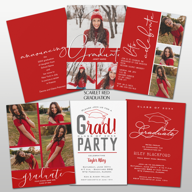 SCARLET RED GRADUATION COLLECTION