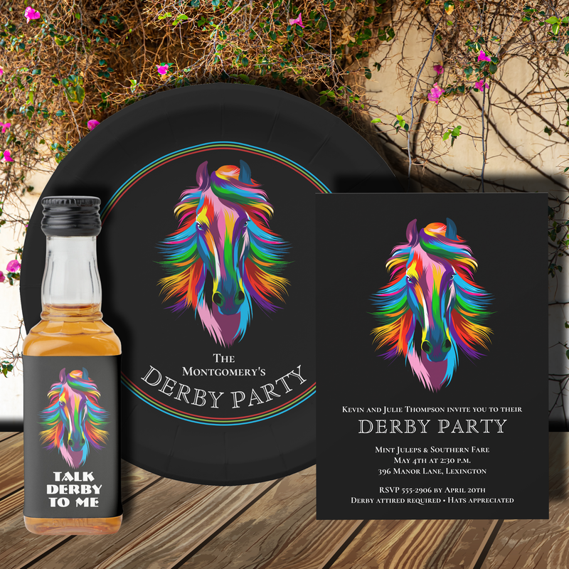 Colorful Racehorse Kentucky Derby Party Collection