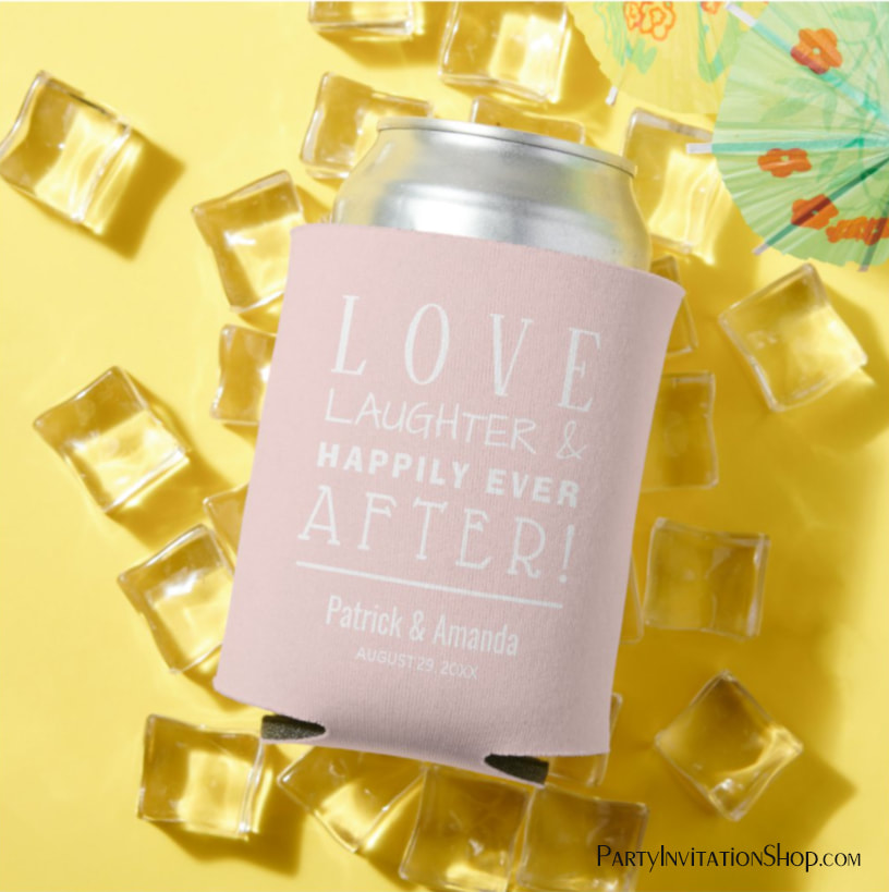 Love Laughter Happy Ever After MISTY ROSE Can Cooler