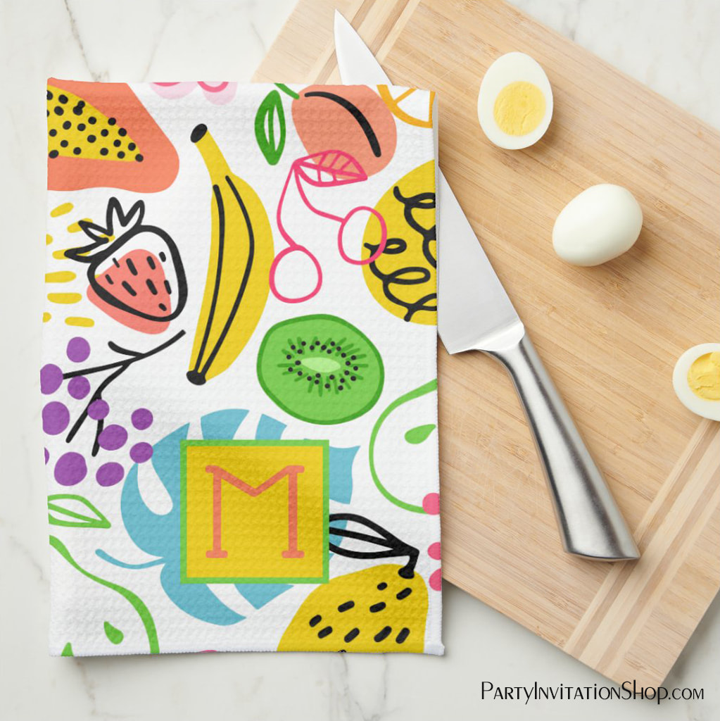 Modern Fruit Pattern Kitchen Towel