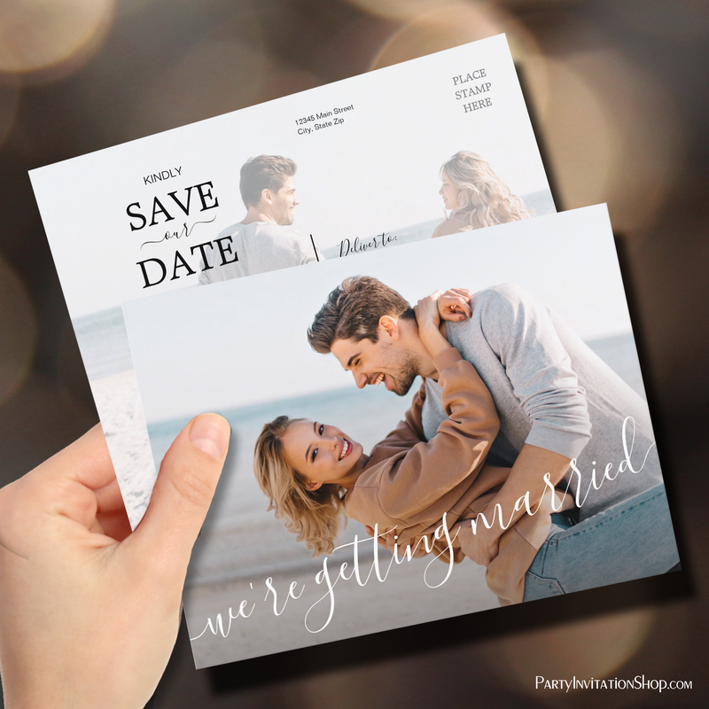 We're Getting Married Photo Wedding Save the Date Announcement Postcards