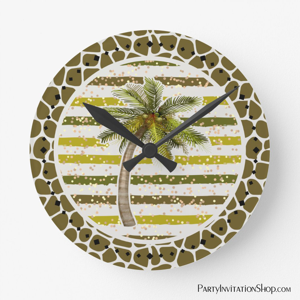 Palm Tree Tropical Clock