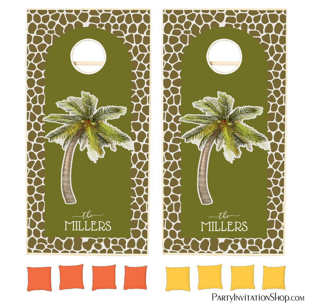 Palm Tree Tropical Cornhole Set