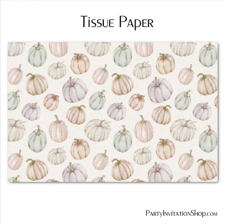 Pastel Pumpkins Tissue Paper