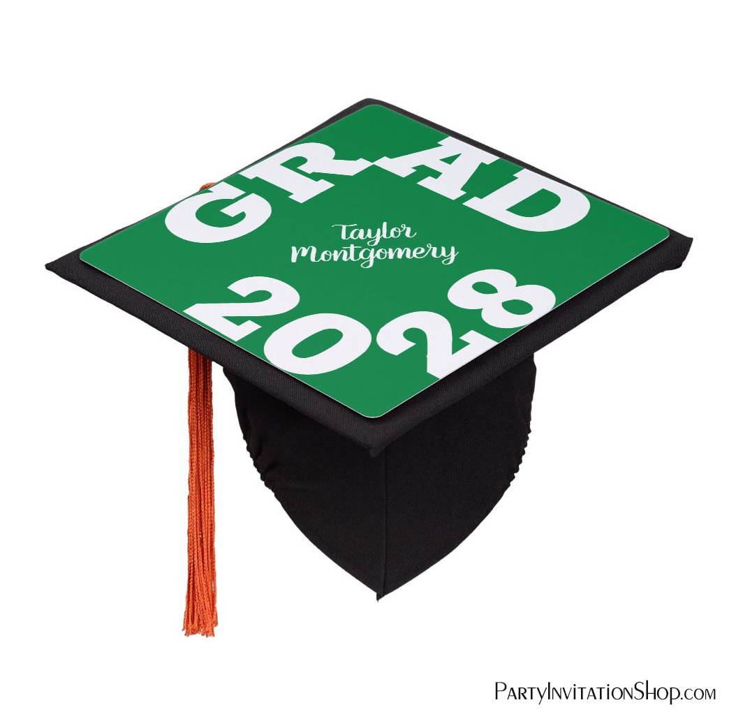 PictuBold GRAD Dark Green Graduation Cap Toppere