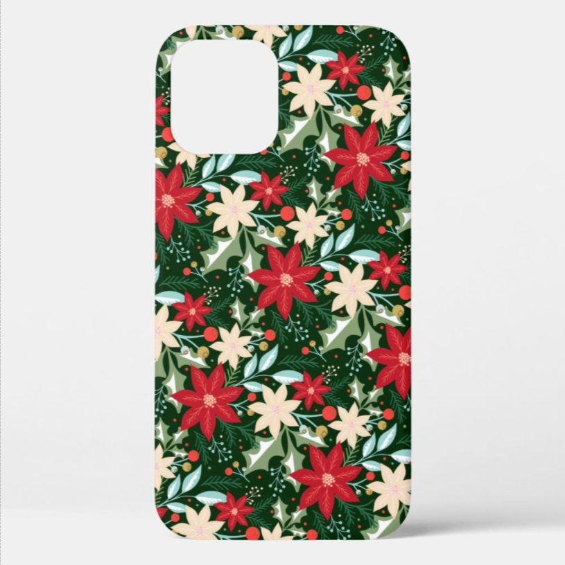 Poinsettia Holiday Christmas Cellphone Case