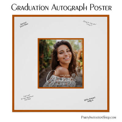 Photo Autograph Graduation Poster (frame for a keepsake)