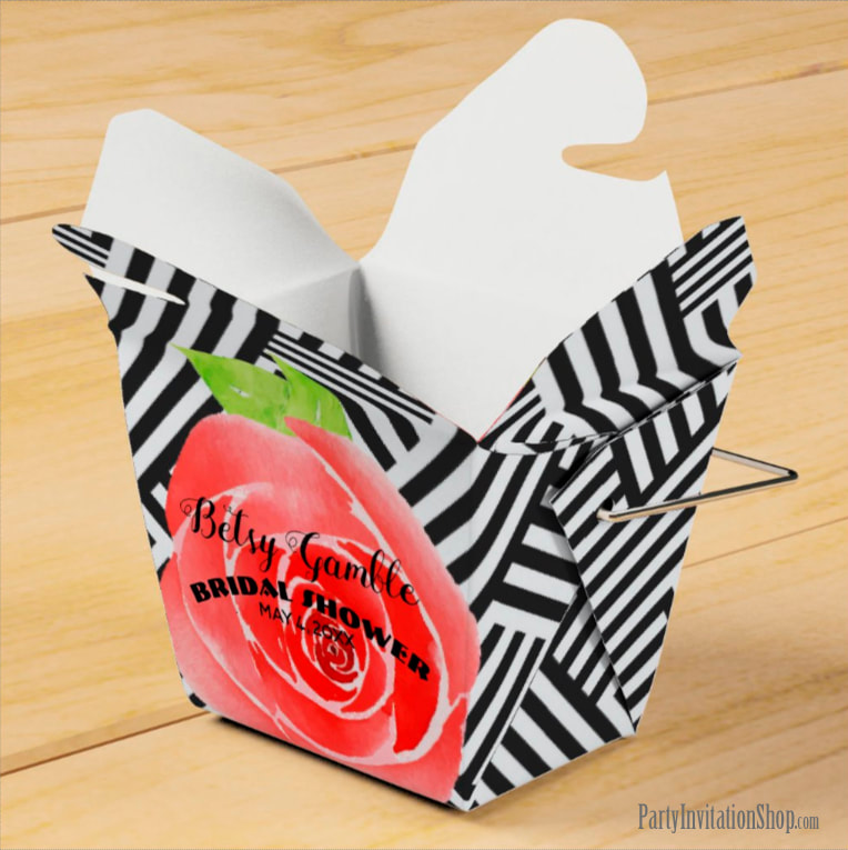 Take Out Favor Boxes: Boxed Stripes & Red Roses Kentucky Derby Party Supplies PLUS invitations, favors, and more. 