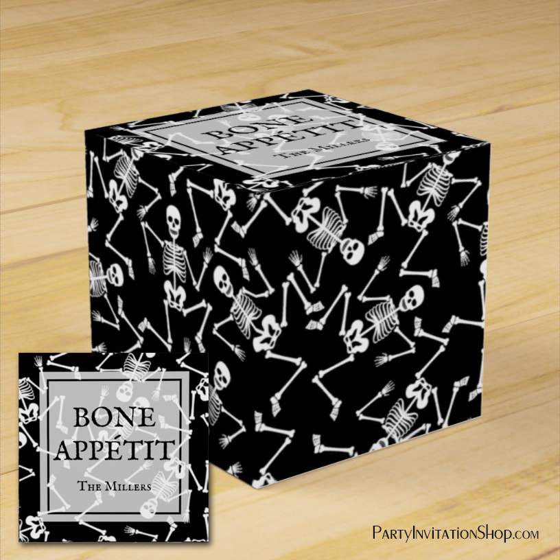 Skeletons BONE APPÉTIT Black Favor Box