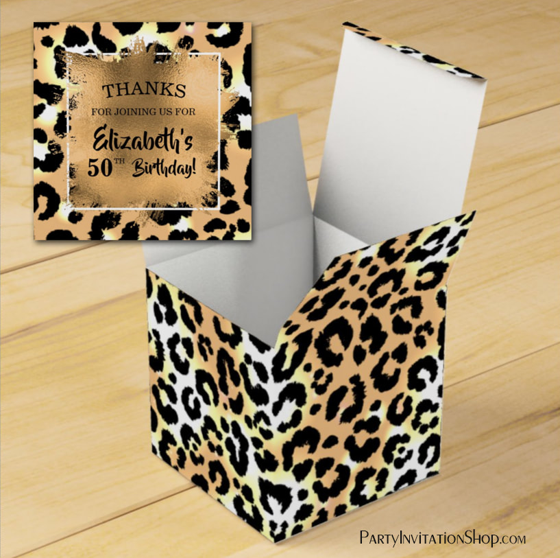 Leopard Animal Print Favor Boxes