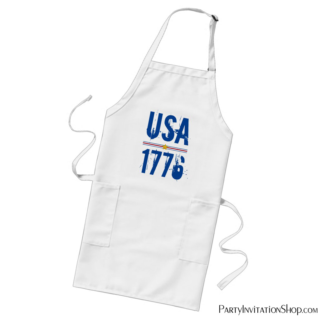 USA 1776 Patriotic Long Apron