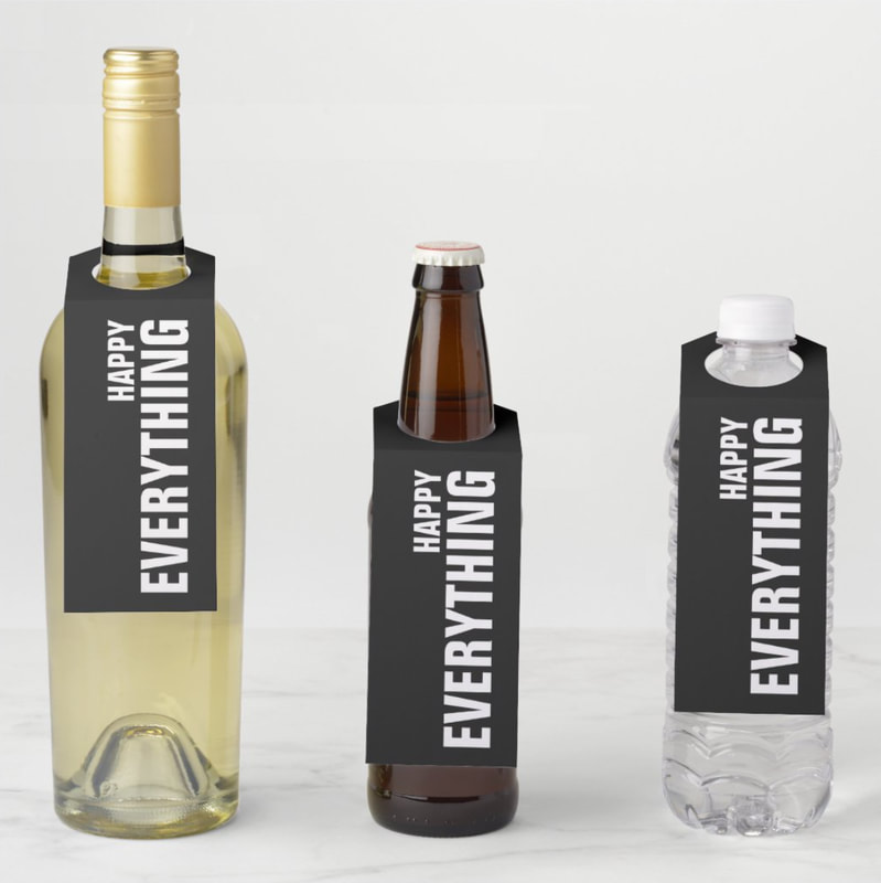 Happy Everything Bottle Hanger Tags