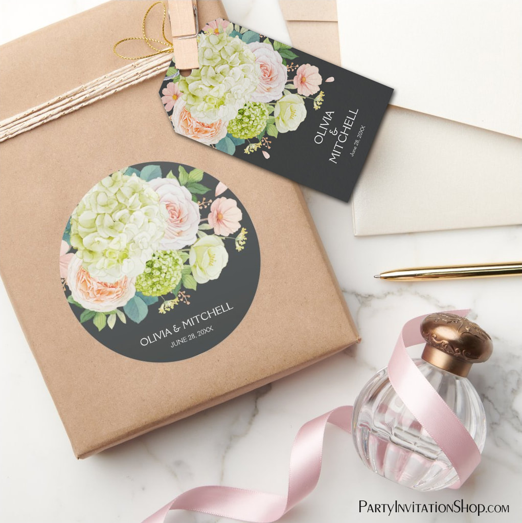 Spring Watercolor Florals Sticker and Gift Tag