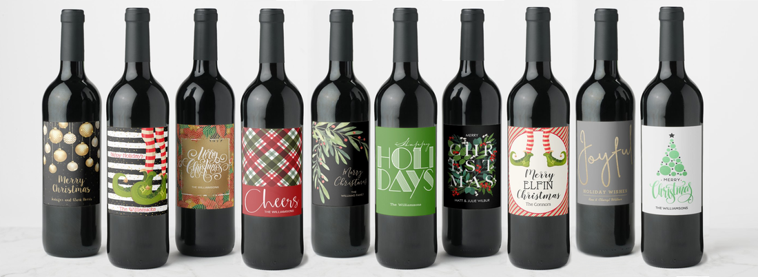 Shop Custom Personalized Christmas Beverage Labels