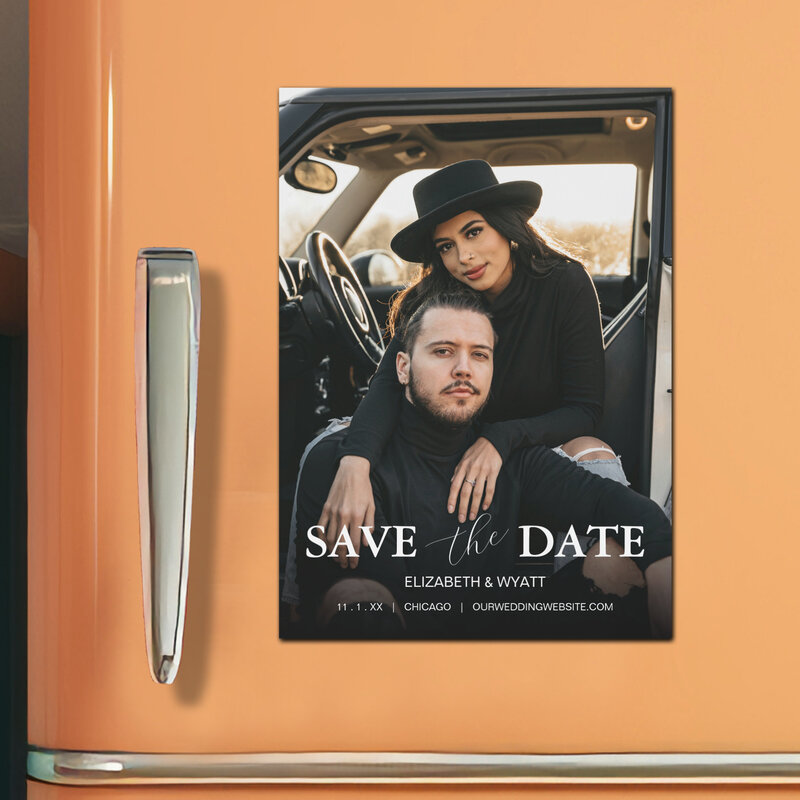 Wedding Photo Save the Date Magnetic Cards