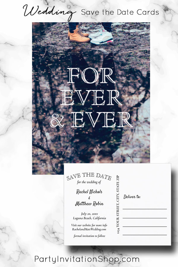 Wedding Save the Date Postcards with your Photo! PartyInvitationShop.com