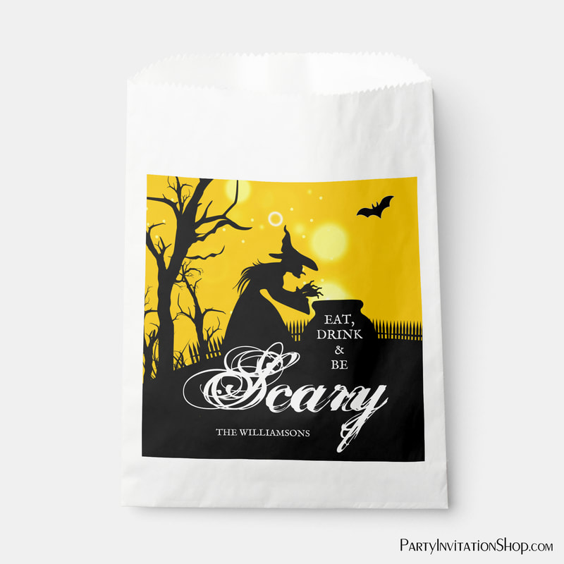 Wicked Witch Silhouette Halloween Favor Bag