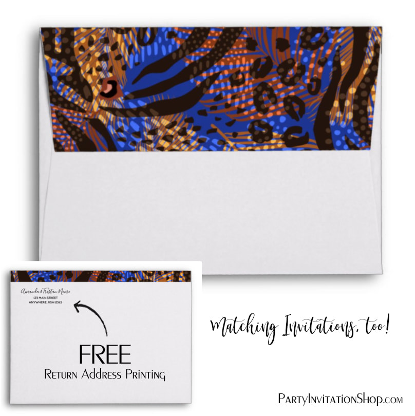 Wild Animal Print Pattern Envelopes