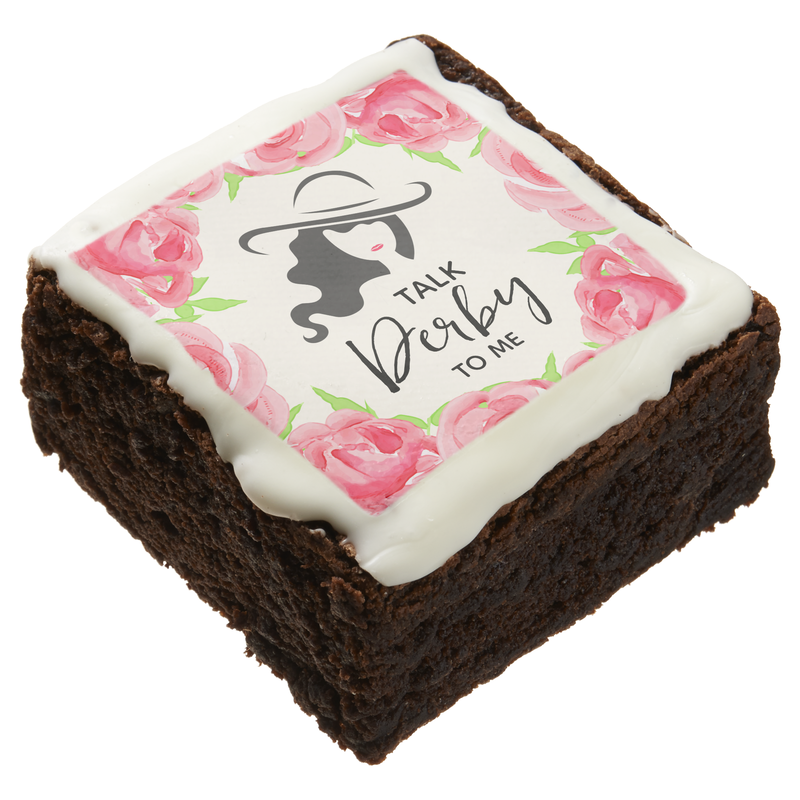 Big Hat Lady Roses Derby Party Brownies