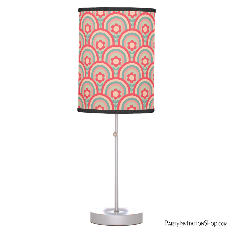 Groovy Geometric Floral Table Lamp