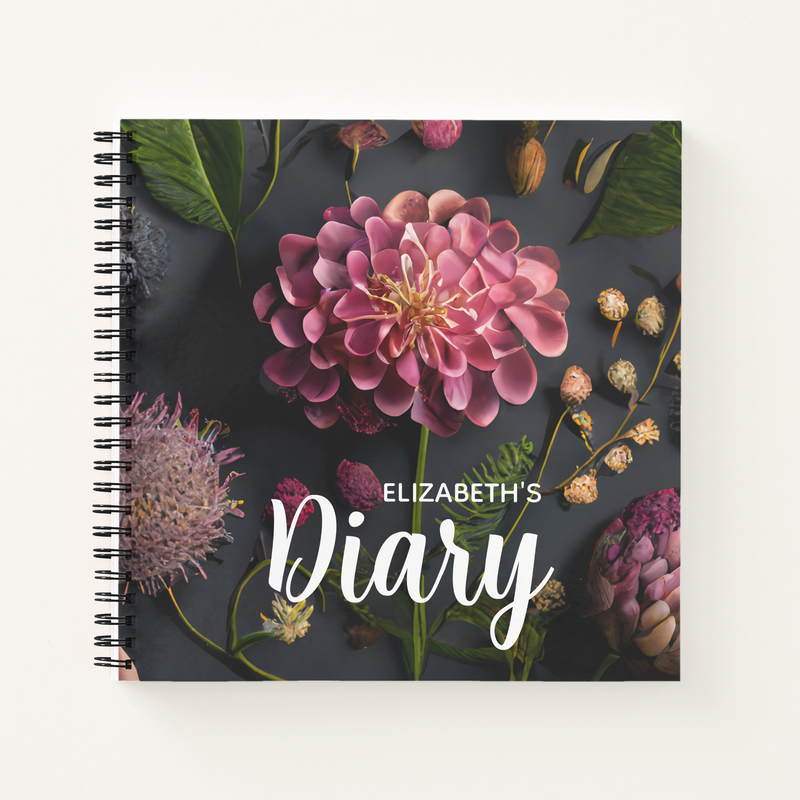 Moody Floral Diary Notebook