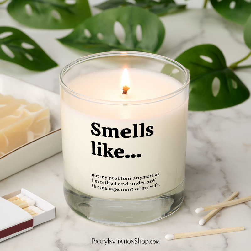 Smells Like Retirement Funny Scented Candle