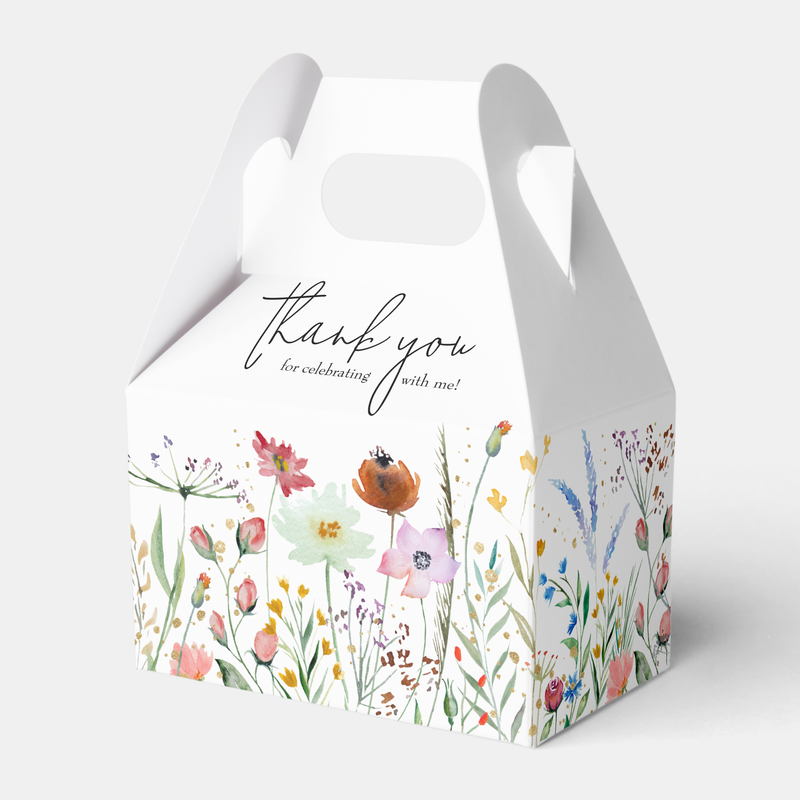 Wildflowers Bridal Shower Favor Boxes