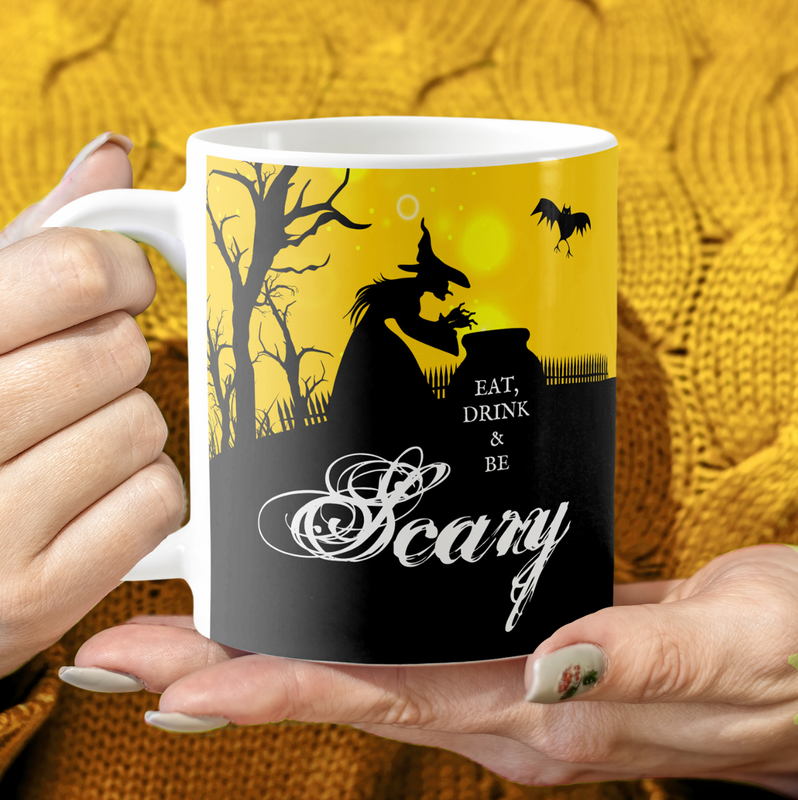 Eat Drink and Be Scary Halloween Coffee Mug