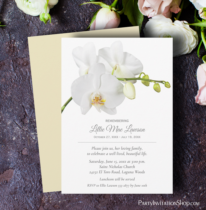 Floral Remembrance Celebration Invitation
