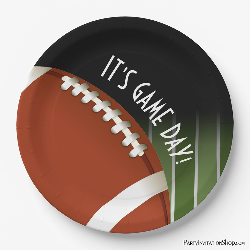 Football Field Super Bowl Party Paper Plates