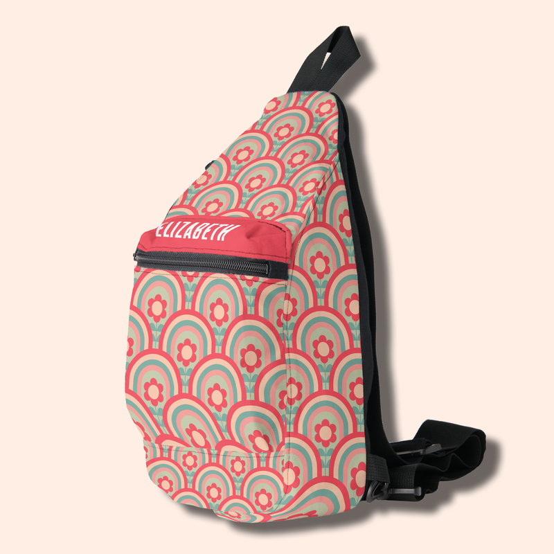 Groovy geometric Floral Sling Bag
