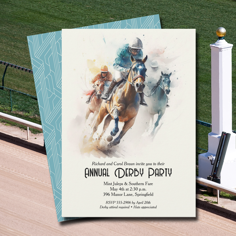 Derby Horse and Jockey Party Invitation
