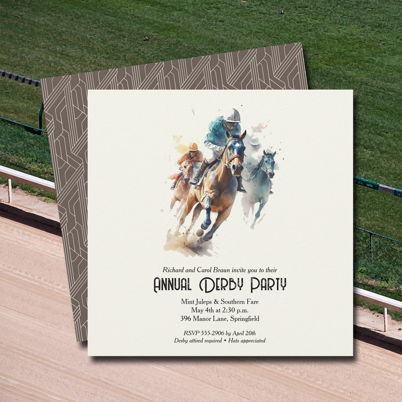 Derby Horses and Jockeys Party Invitations